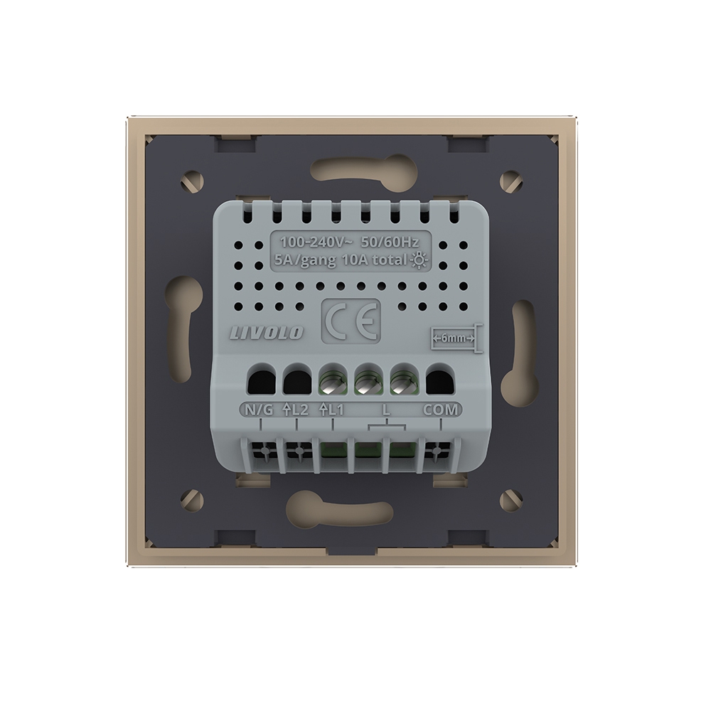 Buton Sonerie Touch LIVOLO, Sticlă, Design Modern - imagine 12