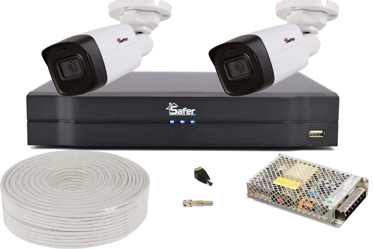 Kit Supraveghere Safer 2 Camere 5MP AI