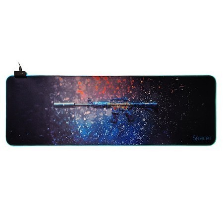 MousePad Gaming RGB Spacer 900x300mm - Iluminare 13 Moduri - imagine 1