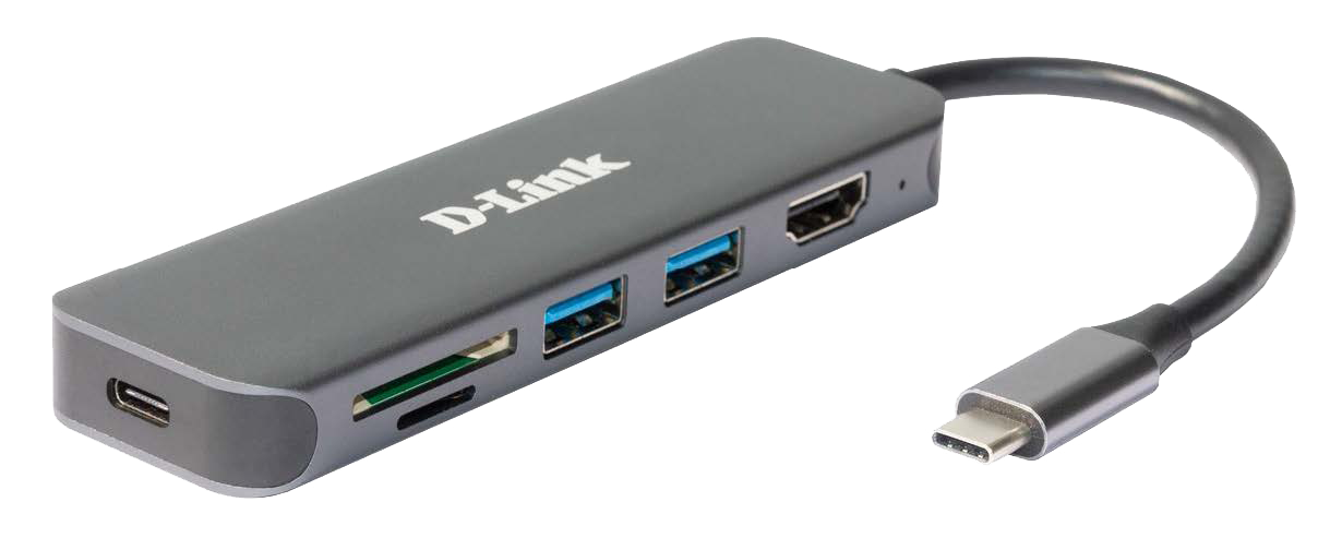 Hub USB-C D-Link DUB-2327 HDMI 4K 6-in-1 PD 60W
