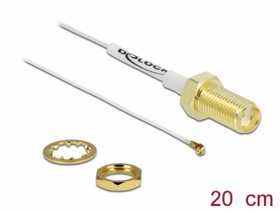 Cablu Antena Delock SMA-MHF4, 20cm, 50 Ohm