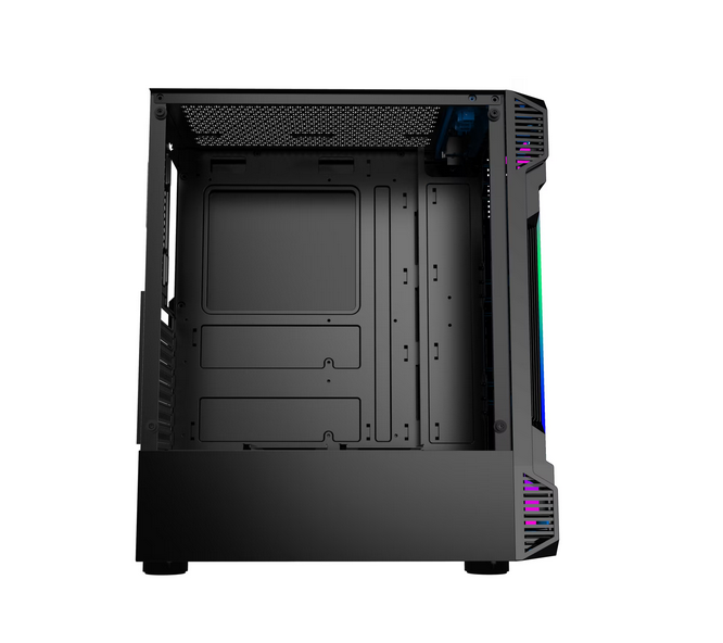 Carcasă Gaming ZERG Mid Tower ARGB Negru cu Sticlă - imagine 4