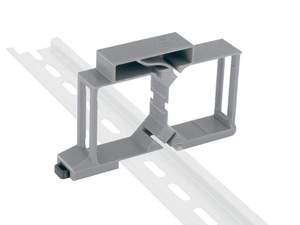 Adaptor dublu Shelly DIN pentru montare sigură