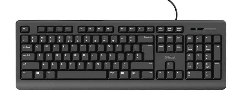 Tastatura Trust Primo TR-23880 cu fir, negru, silențioasă - imagine 2