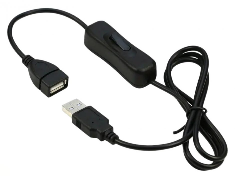Cablu Prelungitor USB-A 1m cu Switch ON/OFF