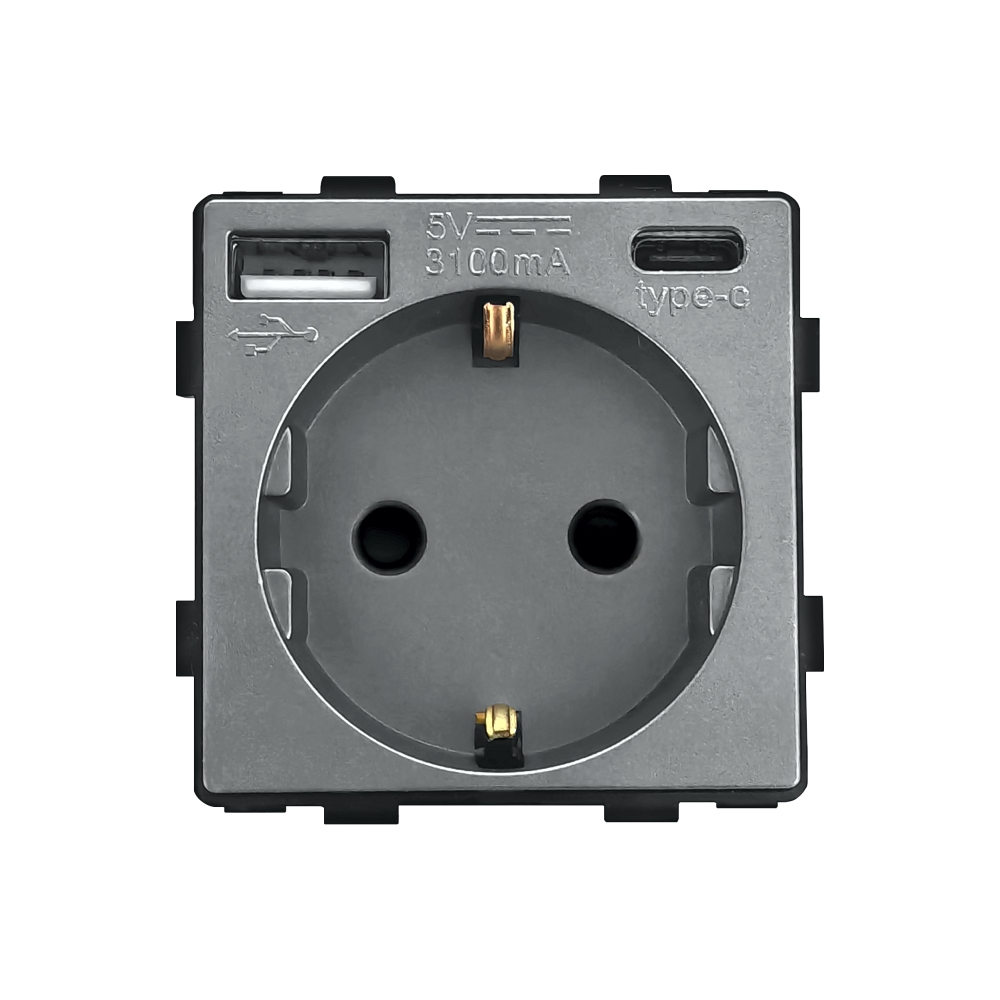 Modul Priza + USB-A + USB-C 20W LUXION - imagine 20