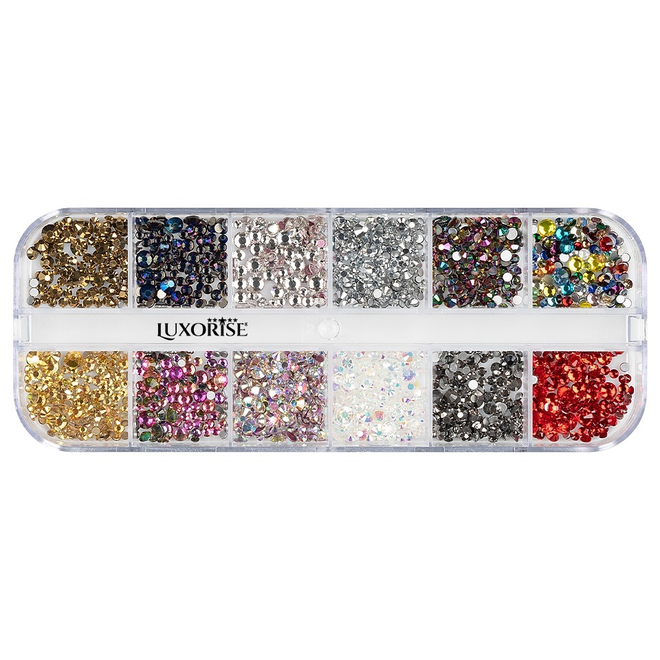 Strasuri Unghii LUXORISE Rainbow Crystals 12 Modele - imagine 2