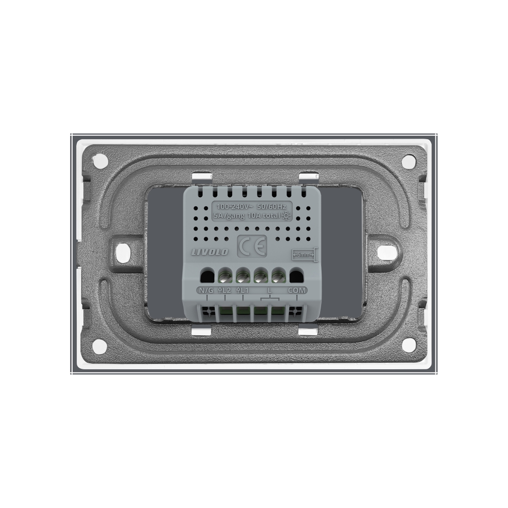 Intrerupator Dublu Touch LIVOLO, Sticla, Standard Italian - imagine 4