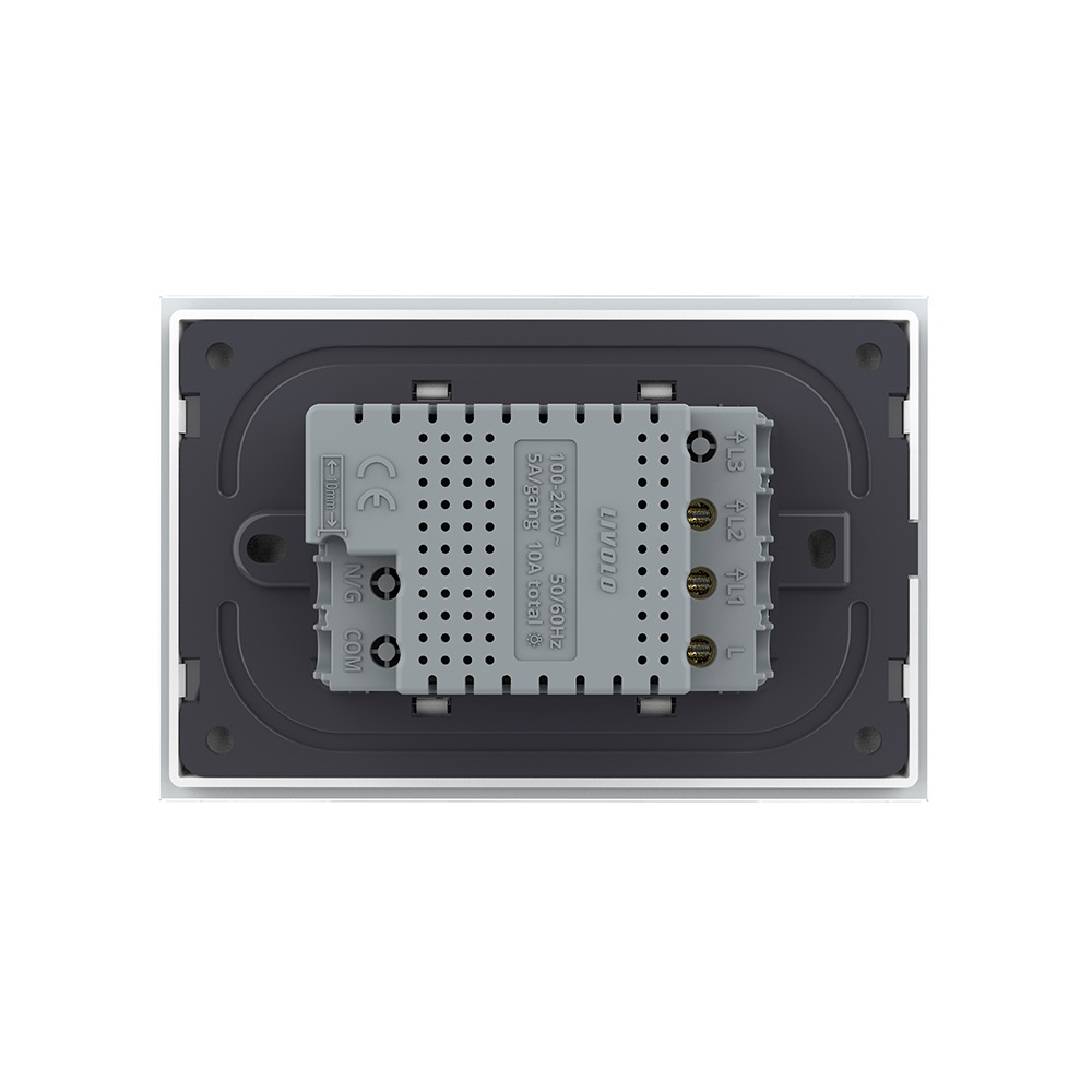 Întrerupător Dublu Touch Livolo, Sticlă, Iluminare LED - imagine 4