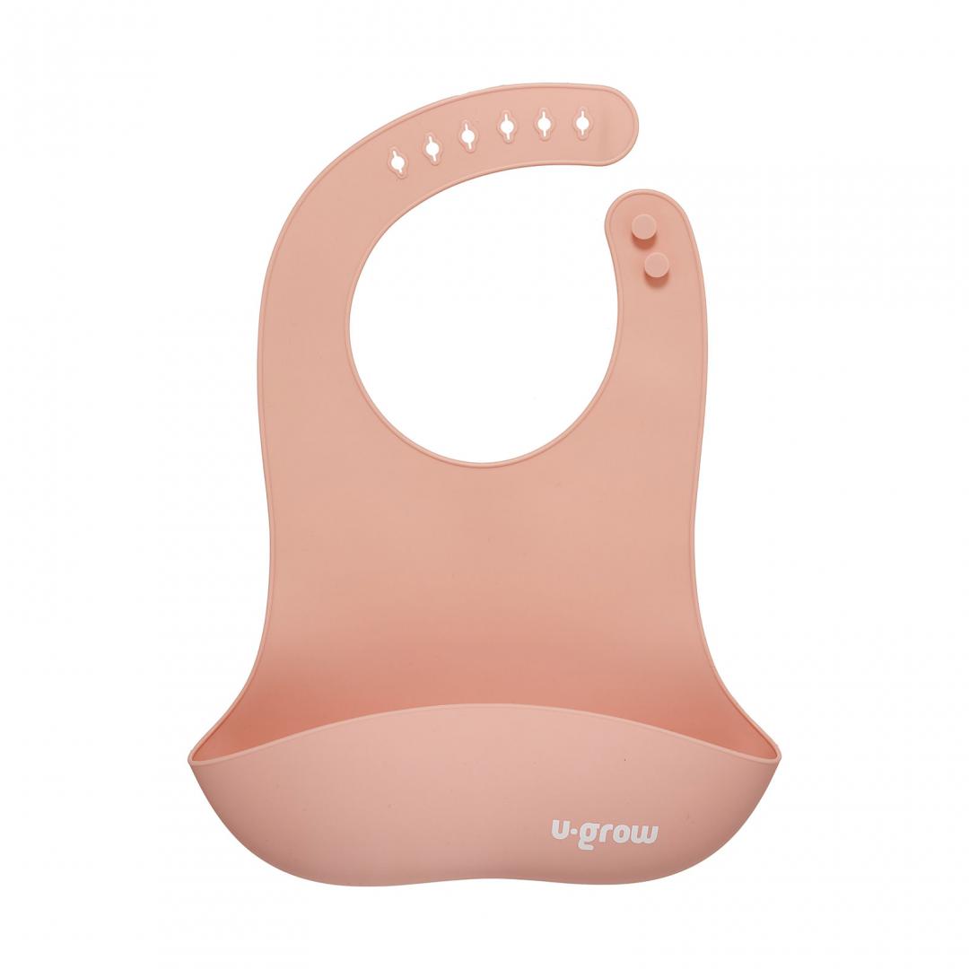 Set Diversificare Bebe U-GROW 5 Piese Silicon Roz - imagine 4