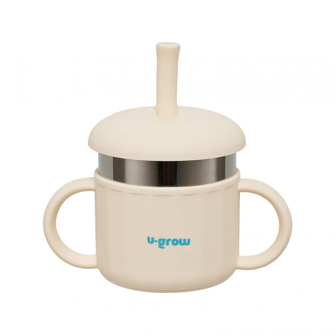 Cana Copii U-GROW cu Pai 220ml - Silicon si Inox - imagine 5