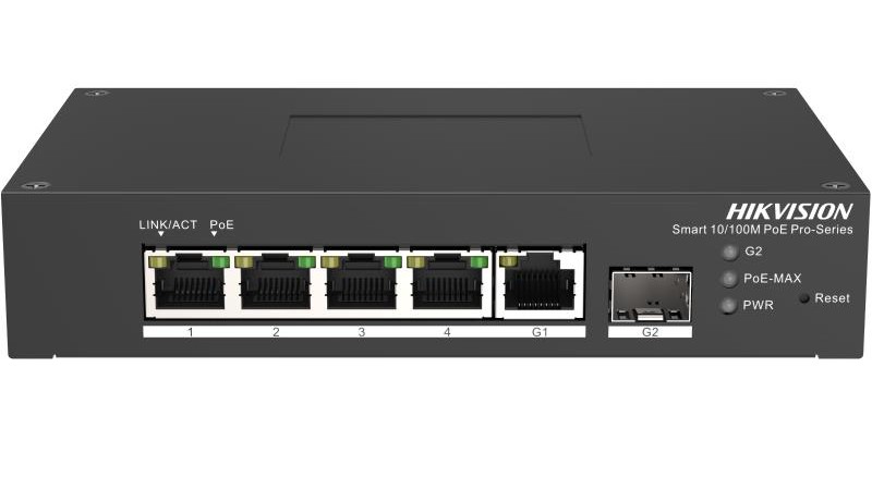 Switch Hikvision 4+1 PoE 60W cu management