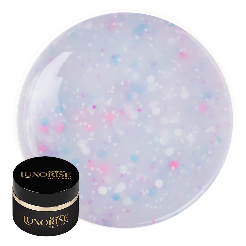 Gel UV Constructie Luxorise Confetti Cake 15ml Blueberry