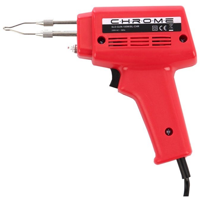 Pistol de lipit Chrome 100W cu LED, SLD-GUN-100W/BL-CHR