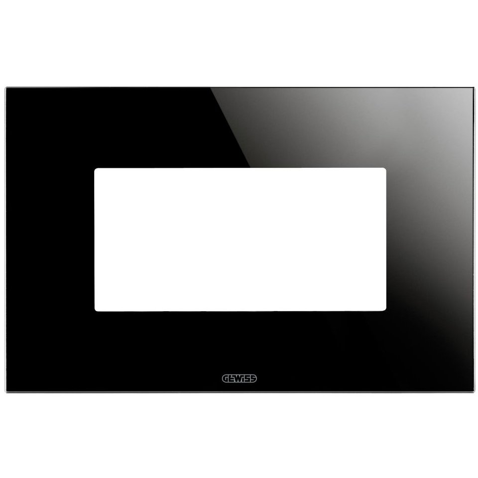 Rama sticla Gewiss Chorus Ice GW16904CN, 4 module, negru