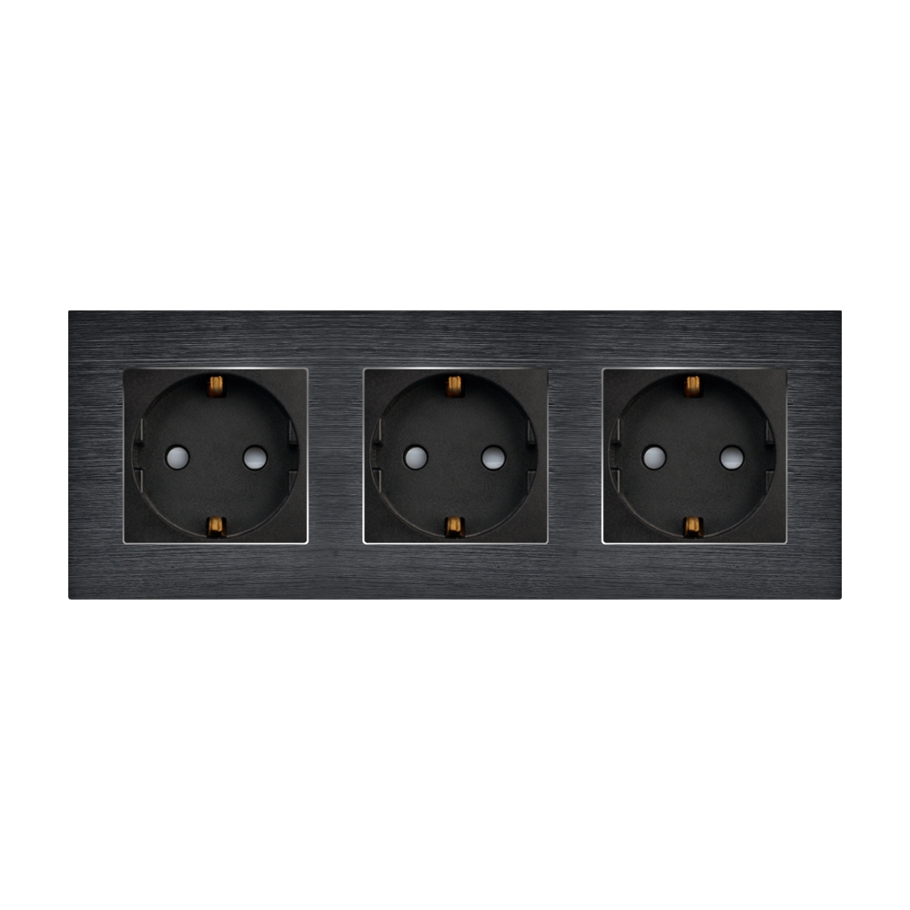 Priză Triplă LUXION Aluminiu | Siguranță și Design - imagine 6