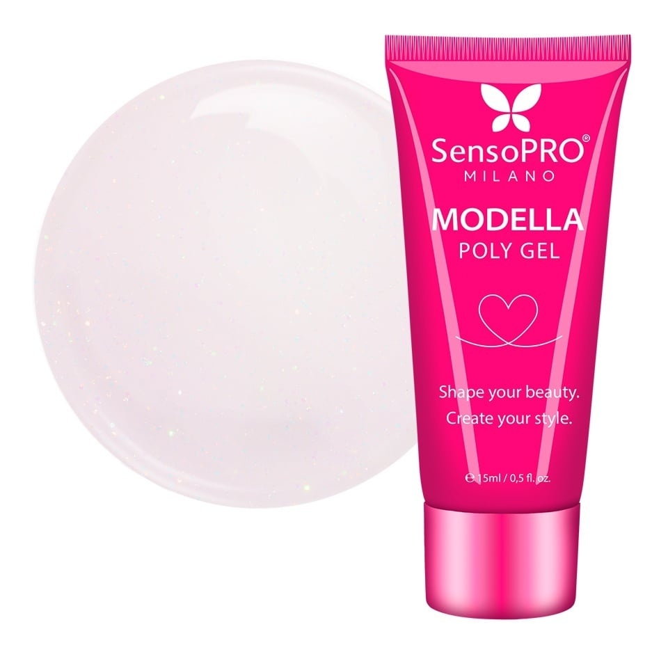 Polygel MODELLA SensoPRO Milano - Pearl Rosé, 15ml