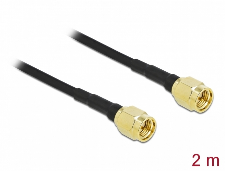 Cablu Antena SMA-SMA 2m Low Loss Delock