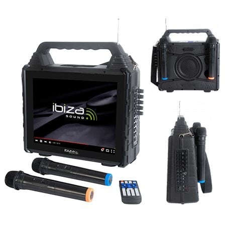 Set Karaoke Portabil Ibiza Sound cu Monitor 14"