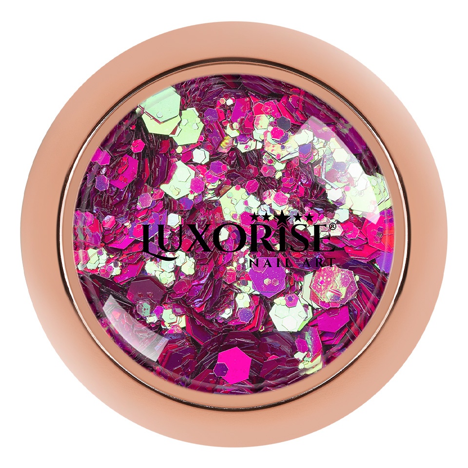 Paiete Unghii Luxorise Brown Disco Lights