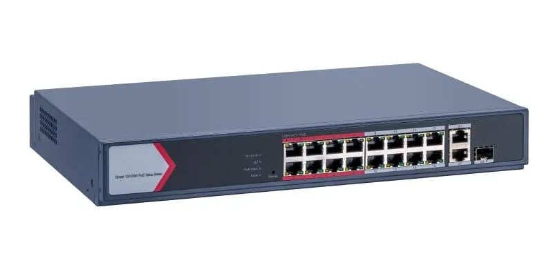 Switch Hikvision 16 Porturi PoE, 130W, Management