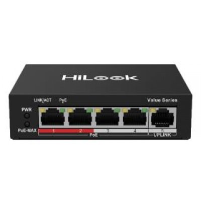Switch PoE 4 porturi Hikvision HiLook NS-0105P-35(B)