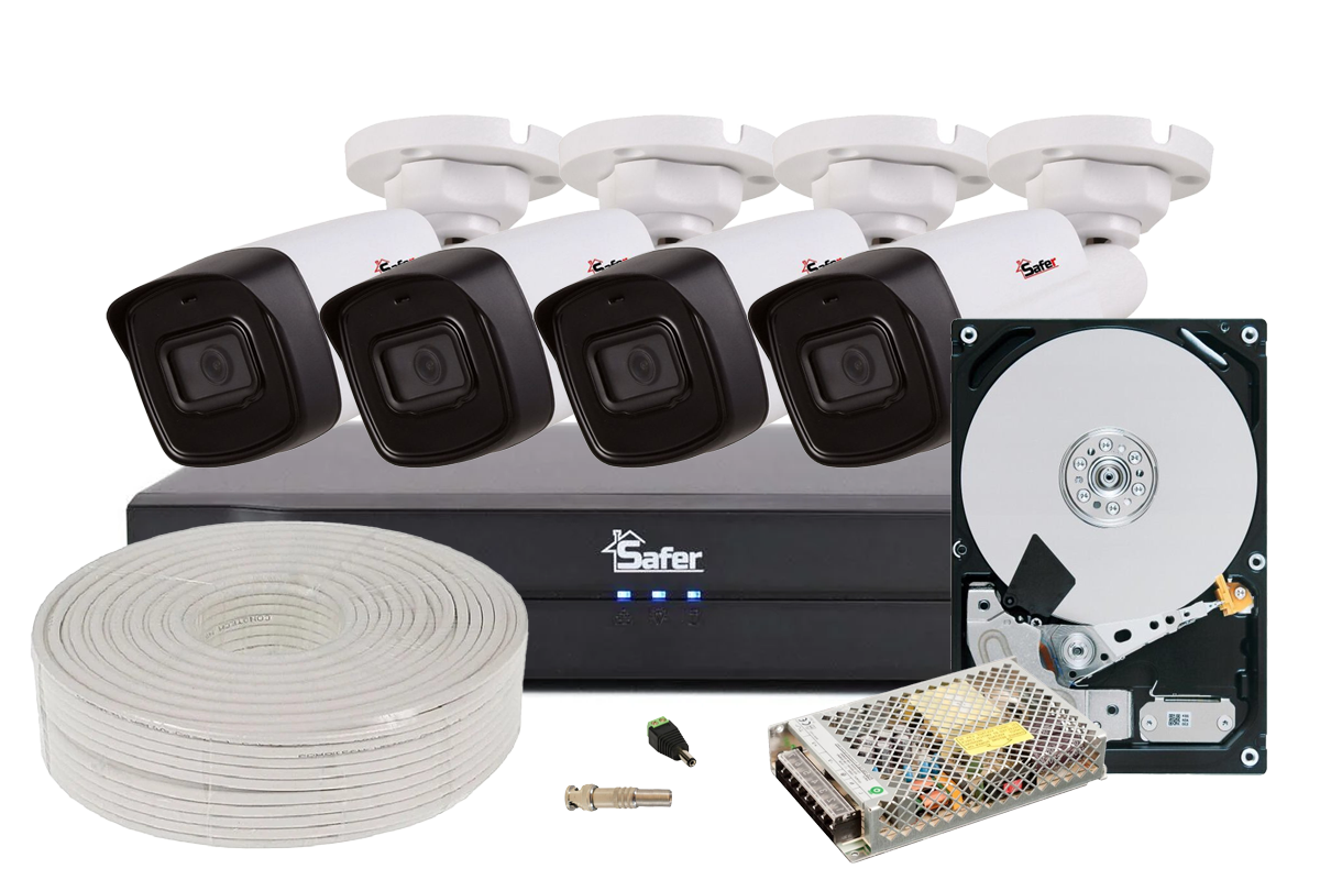 Kit Supraveghere Safer 4 Camere 5MP AI