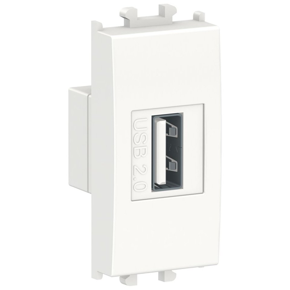 Priza USB Schneider Easy Styl, 1M, Alb