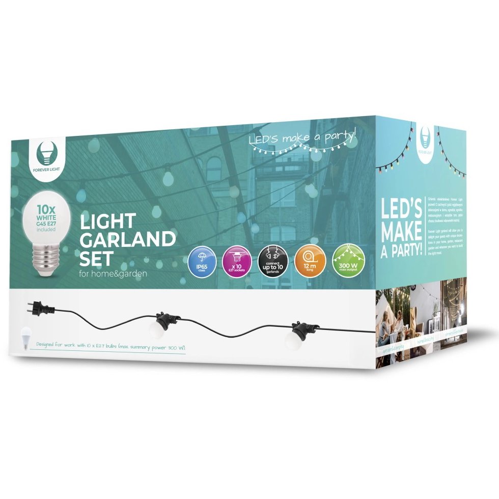 Ghirlanda LED Exterior 12m, Forever Light IP65