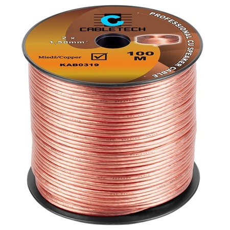 Cablu Transparent Difuzor Cupru 2x1.5mm Cabletech - imagine 1