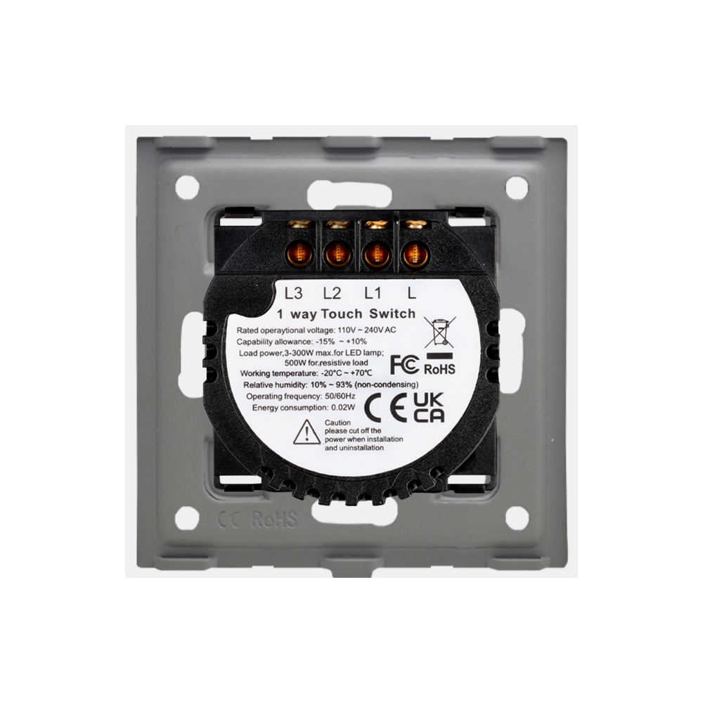 Intrerupator Triplu Touch Sticla LUXION, 500W - imagine 20