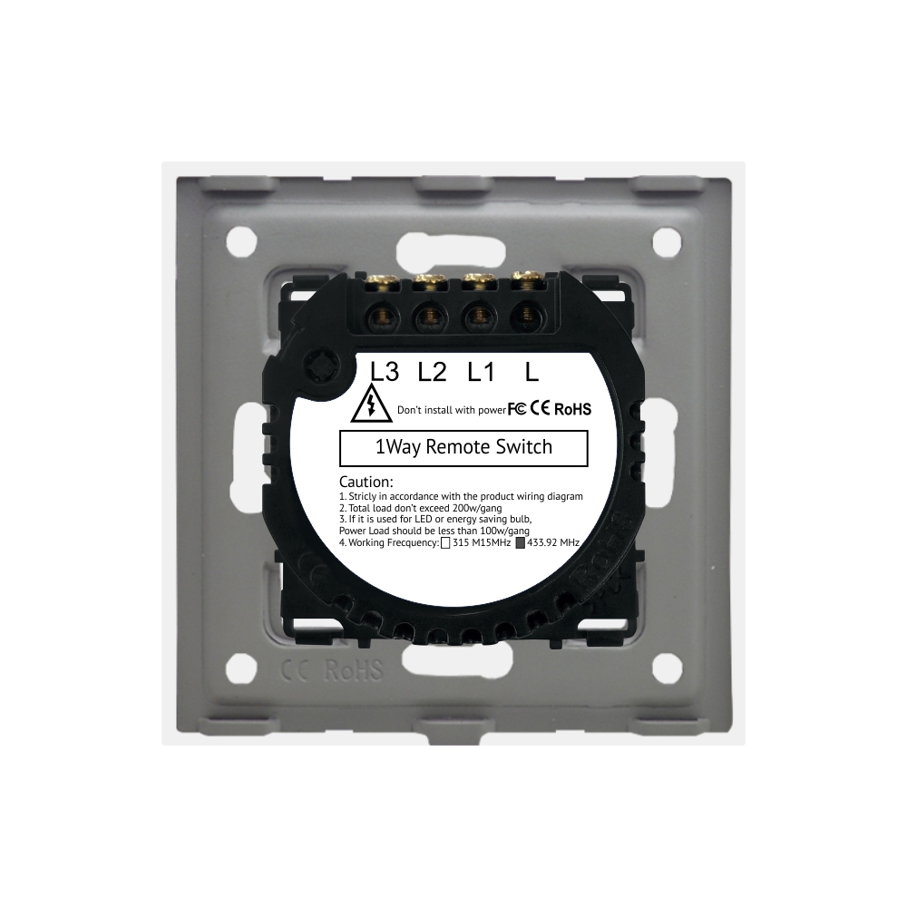 Intrerupator Triplu RF433 Touch Sticla LUXION - imagine 12