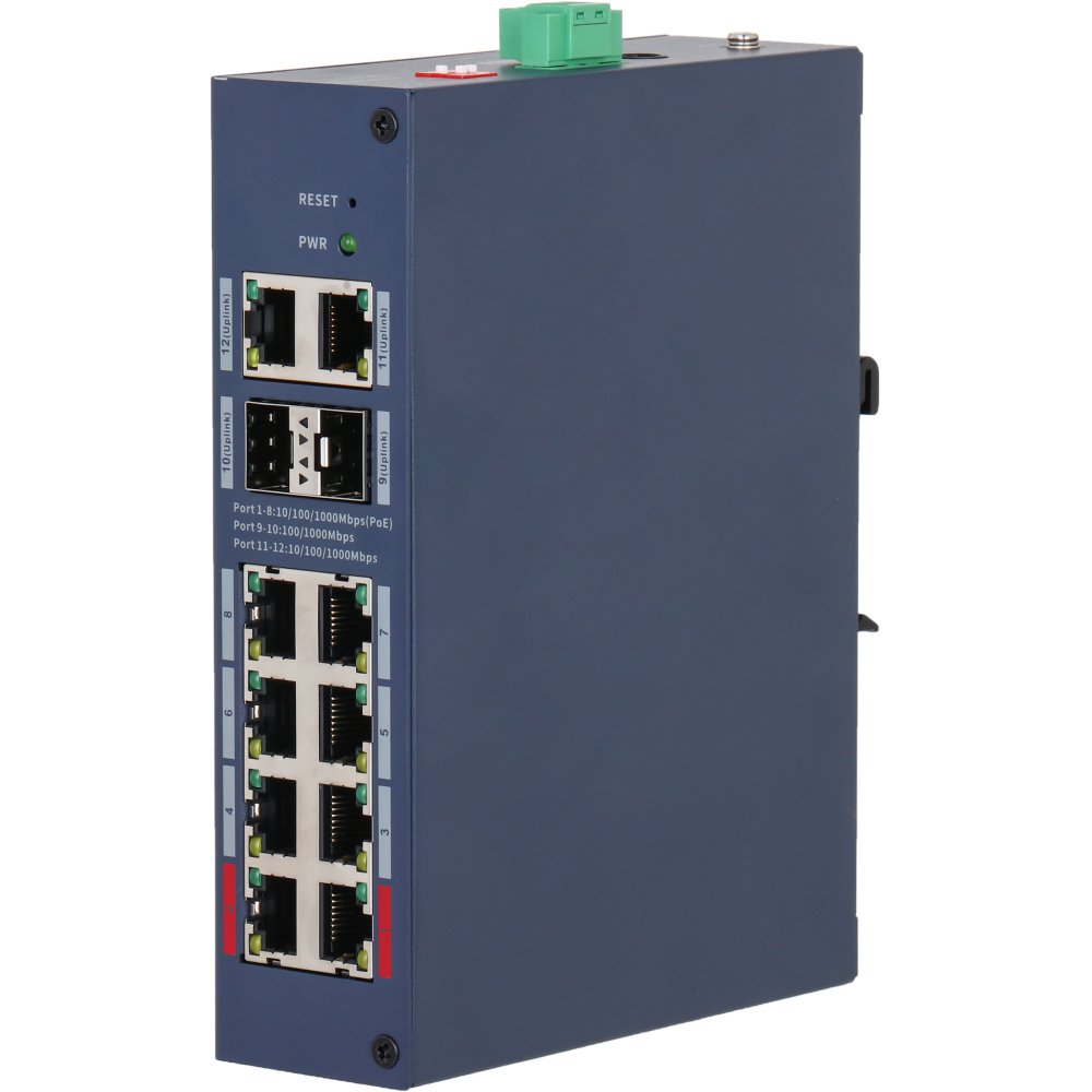Switch Dahua CHS4212-8GT-110, 12 porturi gigabit, 8 PoE