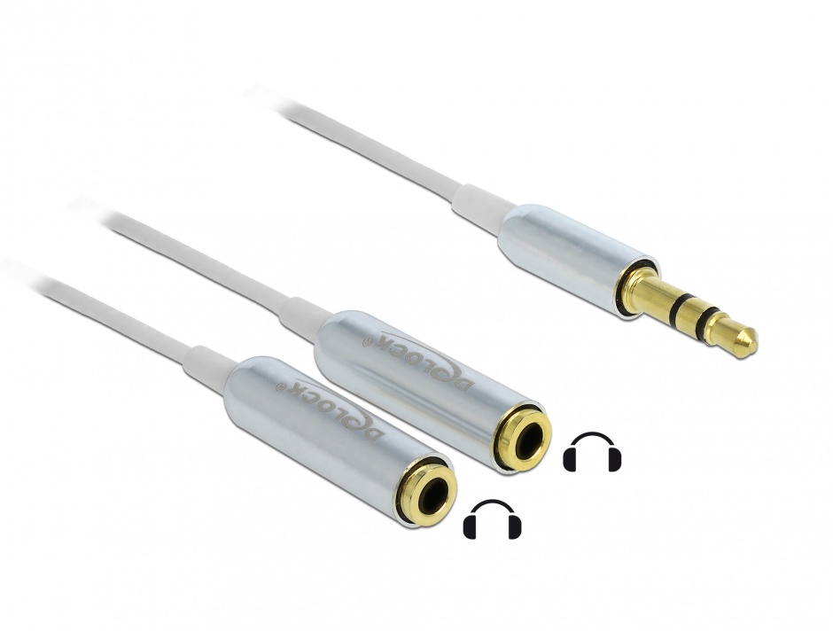 Splitter Audio Jack 3.5mm Delock 2x Mama
