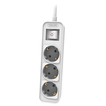 Prelungitor Philips cu Întrerupător, 3 Cai, 1.5m