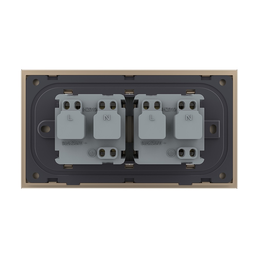 Priza Dubla Livolo Sticla 4M Italiana - imagine 12