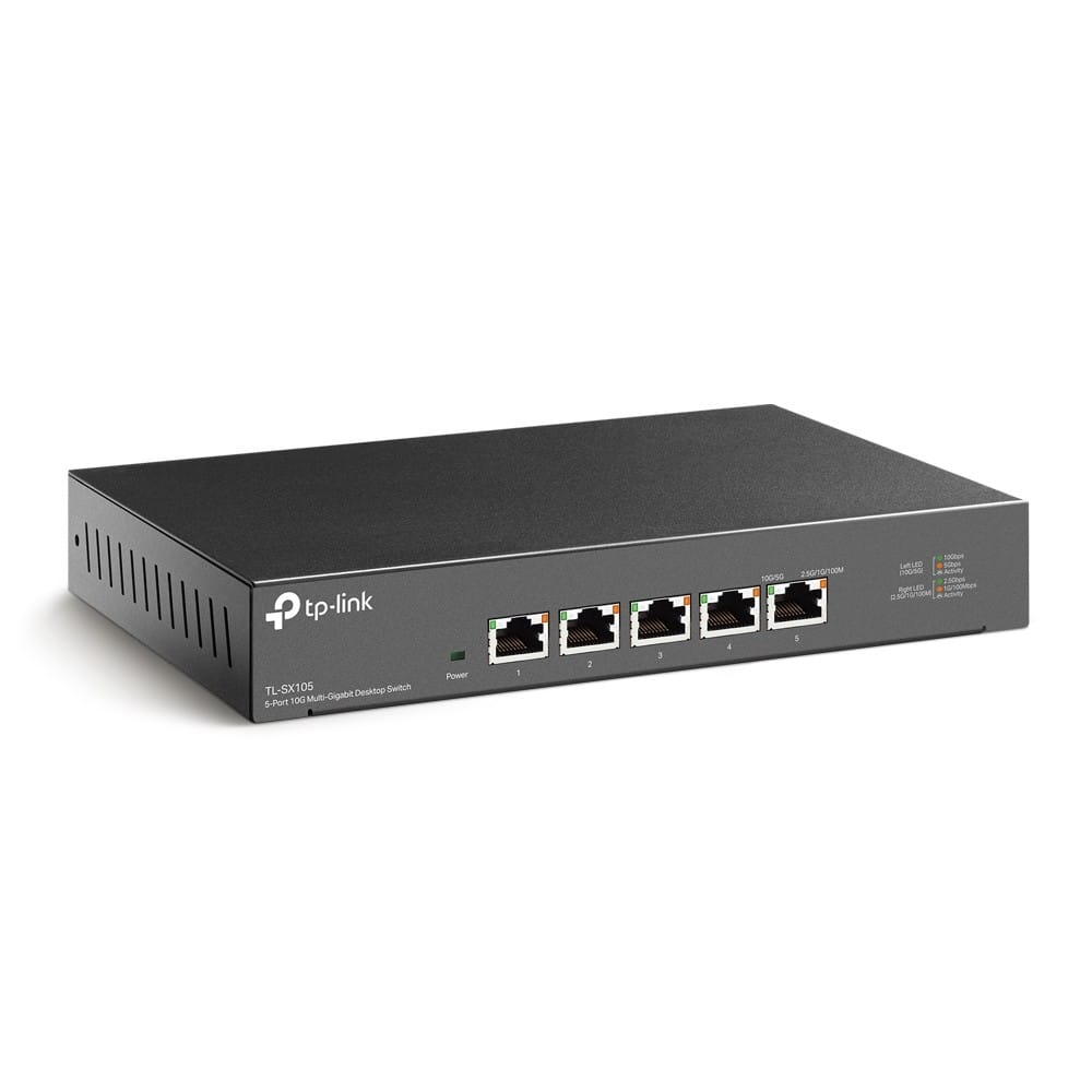Switch TP-LINK TL-SX105 5 Porturi 10G Multi-Gigabit Metal - imagine 2
