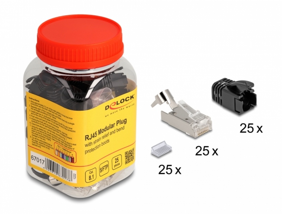 Set 25 conectori RJ45 Delock Cat.8.1 SFTP
