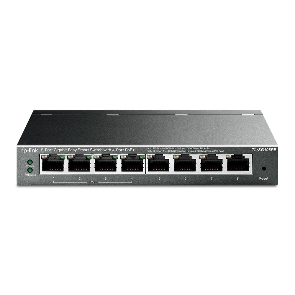 Switch TP-LINK TL-SG108PE 8 Porturi Gigabit cu PoE+ - imagine 2