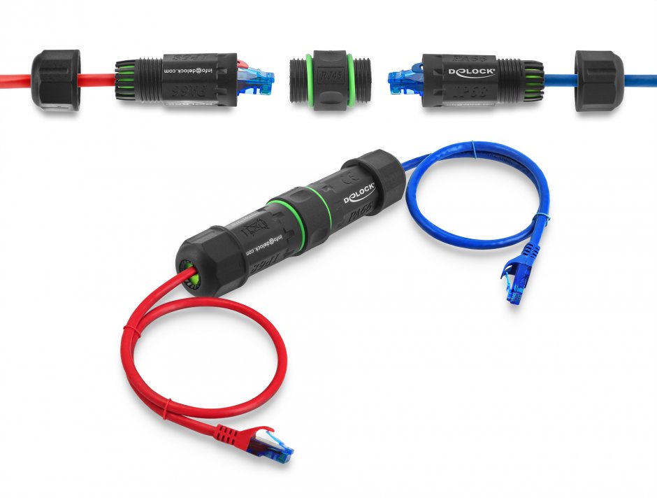 Cupla RJ45 Cat6 Exterior IP68 Delock 90098