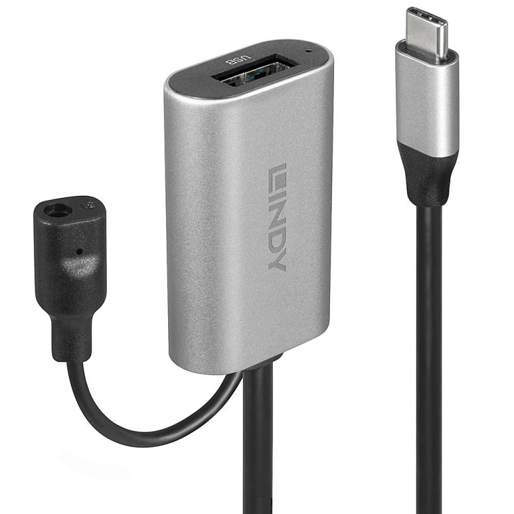 Cablu USB-C 3.1 la USB-A Activ Lindy 5m