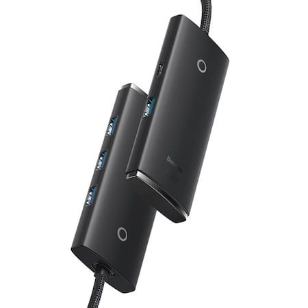 Hub USB Baseus Lite 4xUSB 3.0 Type-C, Negru - imagine 2
