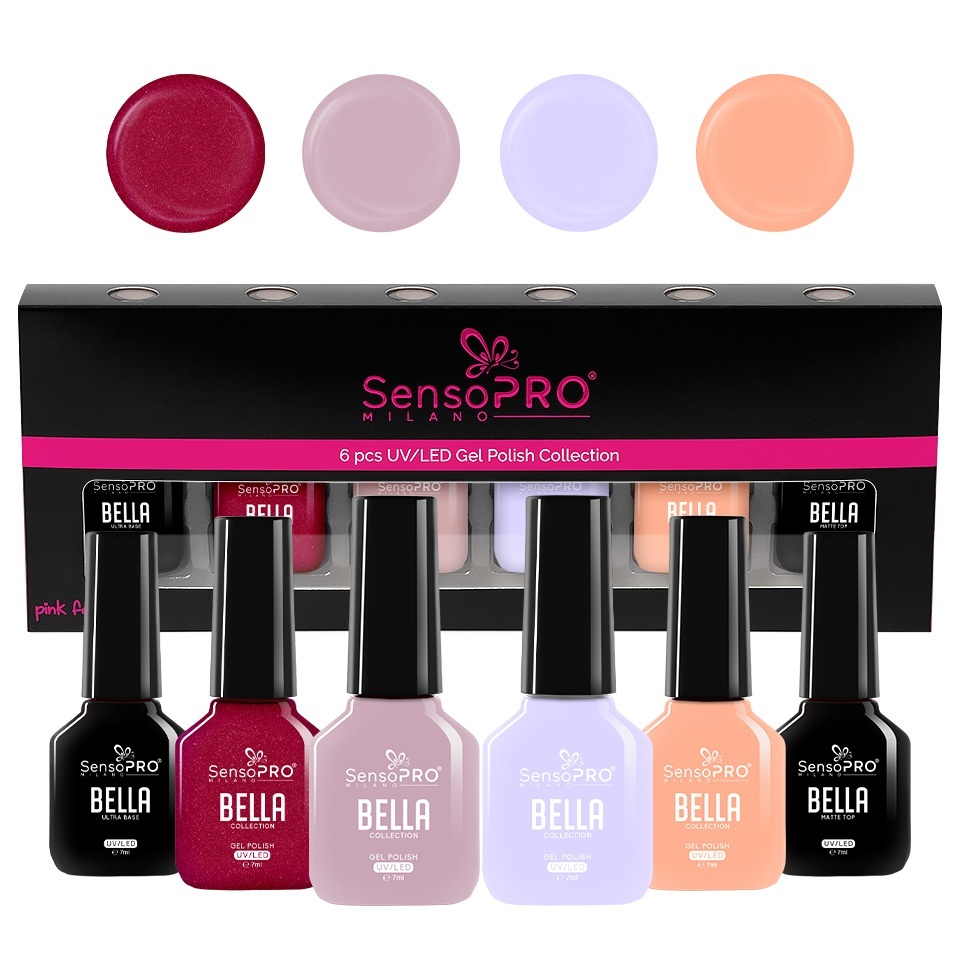 Set 4 Oje Semipermanente SensoPRO Milano & Base/Top