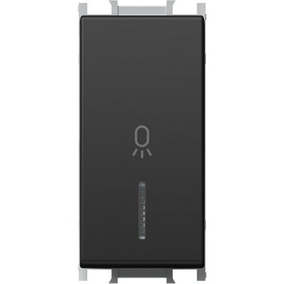 Buton Modular cu LED TEM, 16A, Negru