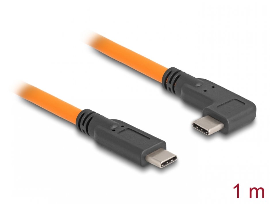Cablu USB-C Tethering Delock 1m Portocaliu