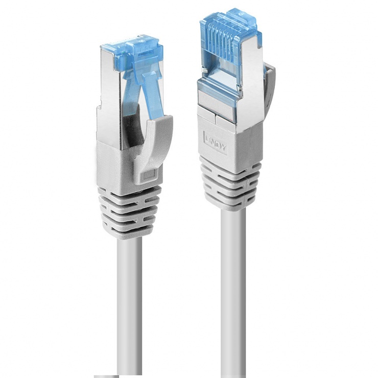 Cablu Lindy Cat.6A S/FTP 0.3m Gri