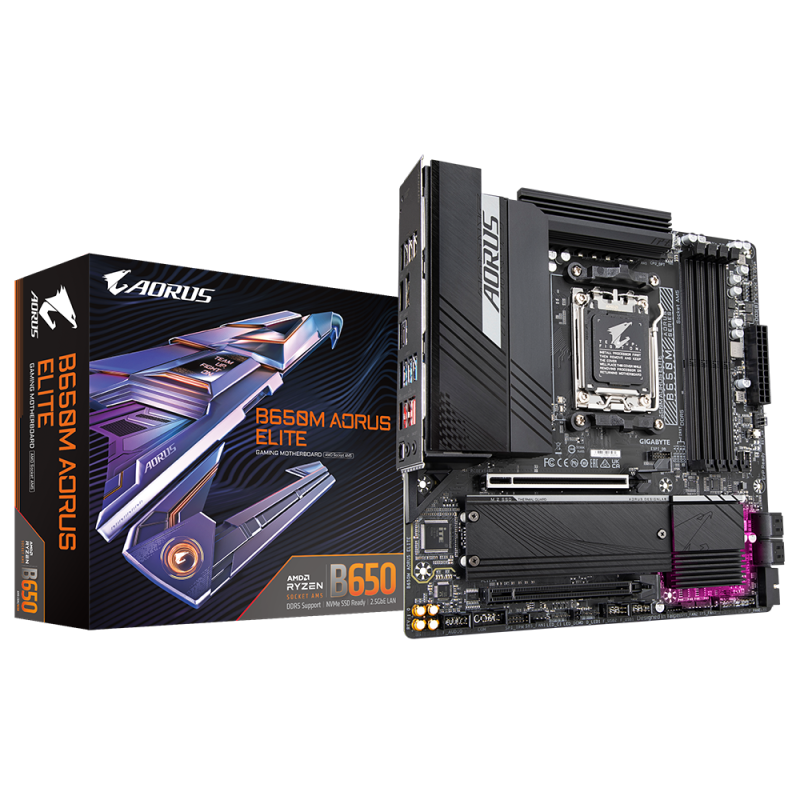 Placă de bază Gigabyte B650M AORUS ELITE AM5 mATX DDR5