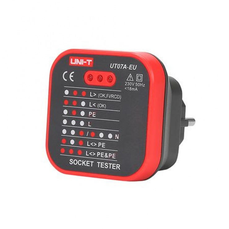 Tester Priza 230V AC UNI-T UT07A-EU, Sigur