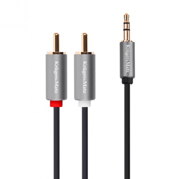 Cablu Audio Jack 3.5mm la 2x RCA 10m, OEM