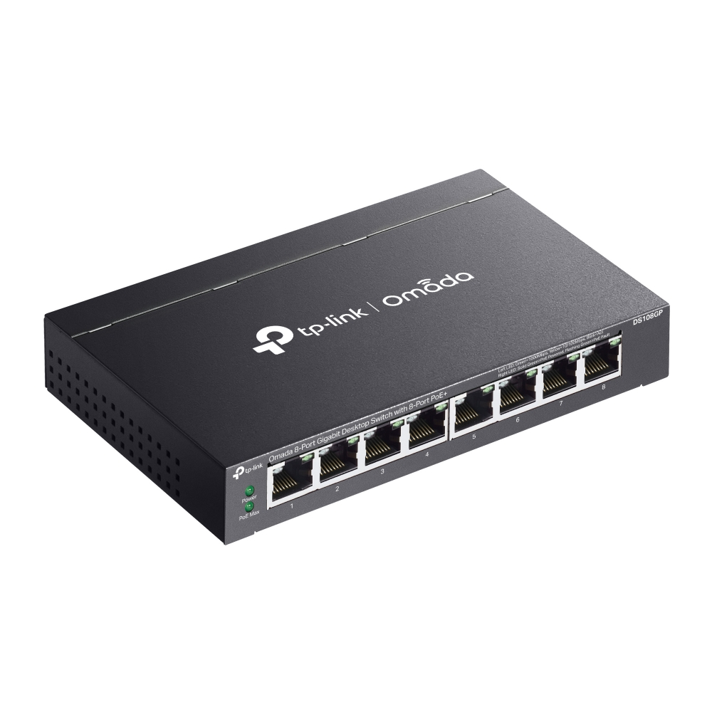 Switch TP-LINK Omada DS108GP 8 Porturi Gigabit PoE+ 65W - imagine 4